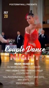 Couple dance night งานแสดงผลงานแบบดิจิทัล (9:16) template