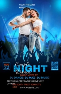 Couple Dance Party Template Wide Setengah Halaman