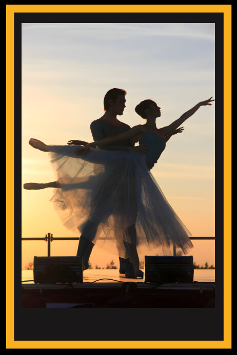 Couple Dance photo frame Poster template