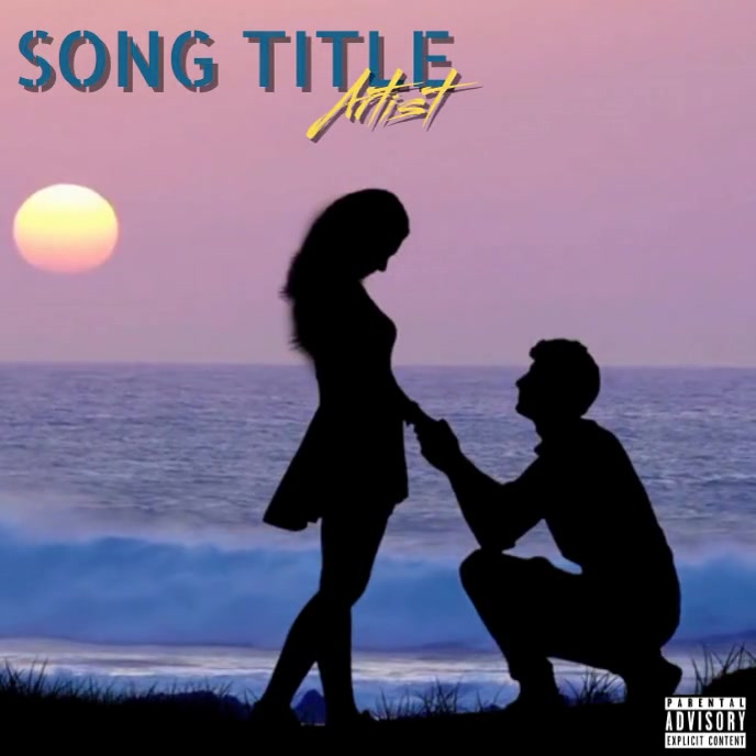 Couple love album cover Capa de álbum template