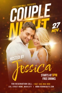 couple night Póster template