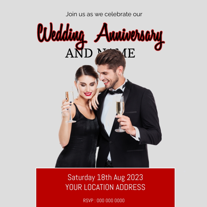 Plantilla de COUPLE WEDDING Celebration Event Template | PosterMyWall