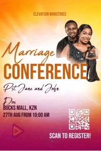 couples conference Pinterest Graphic template