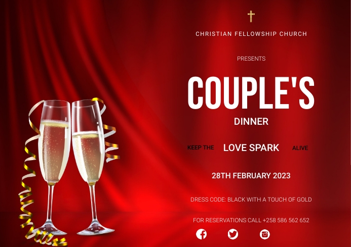 couples dinner A3 template