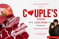 Couples dinner Label template