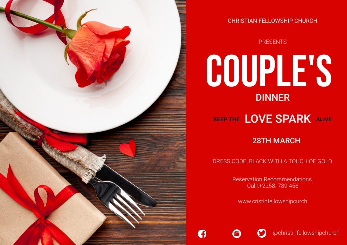 Couples Dinner Template PosterMyWall