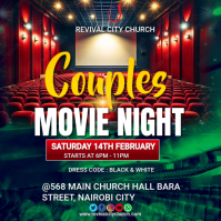 Couples Movie Night Instagram Post template