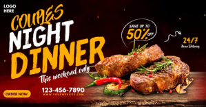 Couples Night Dinner Facebook 共享图片 template