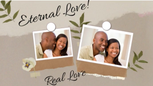 Couples photo collage anime Digitalt display (16:9) template