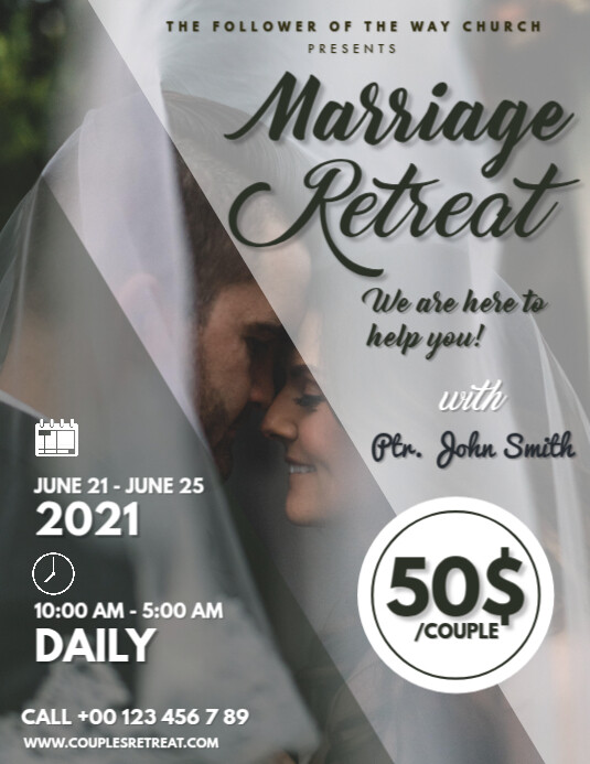 Couples Retreat Flyer Ulotka (US Letter) template