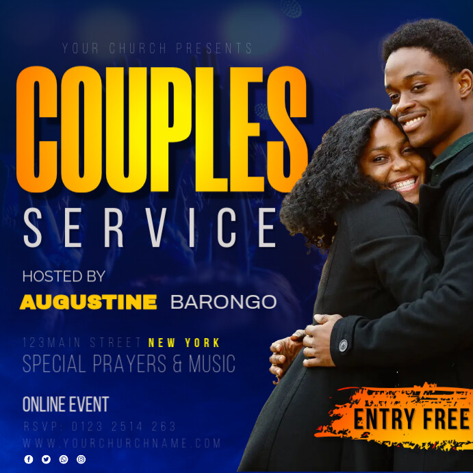 Couples Service Template | PosterMyWall