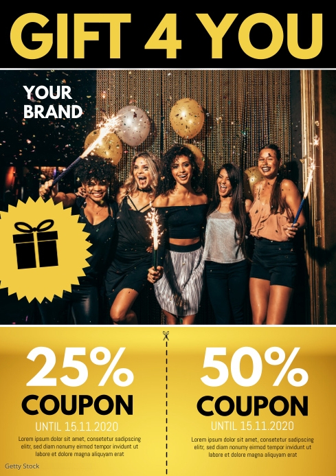 Copy of Coupon Ad Offers Template Din Bon Ad Flyer | PosterMyWall