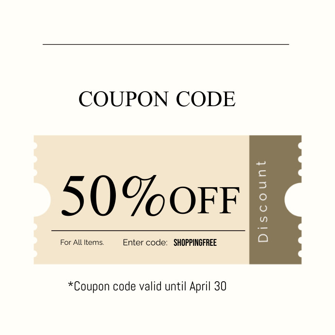 Coupon code Template | PosterMyWall
