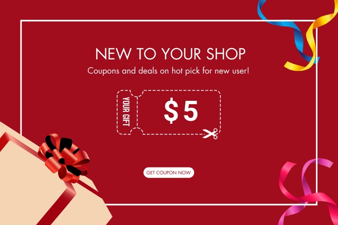 Coupon gift for new user Template | PosterMyWall
