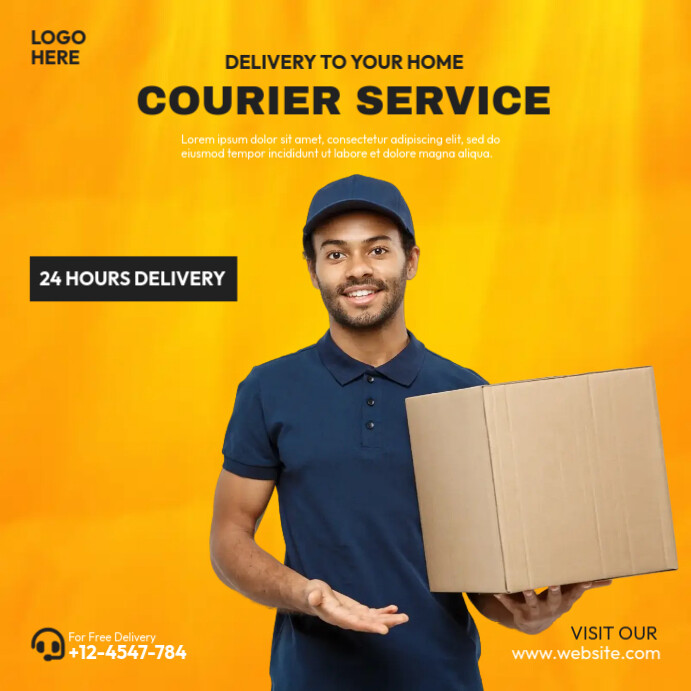 Delivery Driver Advert Examples Courier service ad template | PosterMyWall
