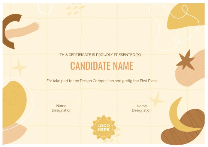 Editable Course Completion Ribbon Course Completion Certificate Editable Templa Template | PosterMyWall