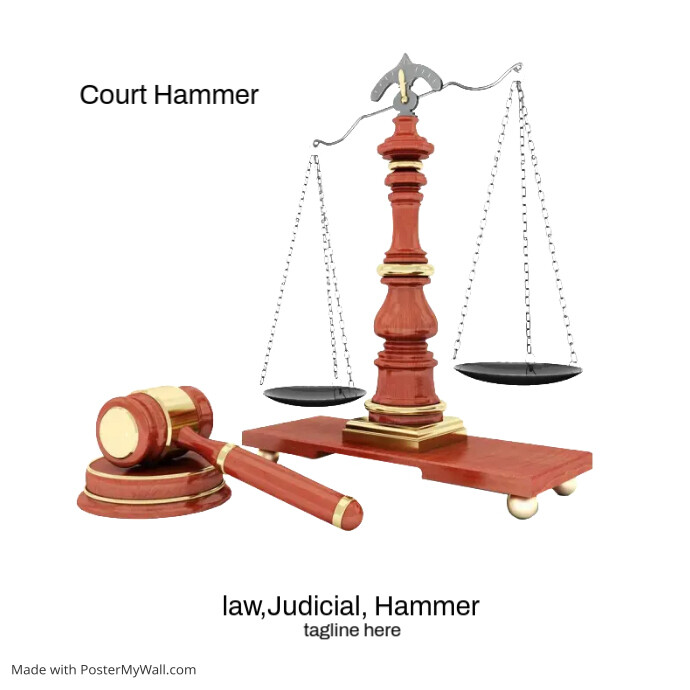 COURT HAMMER LOGO Template PosterMyWall