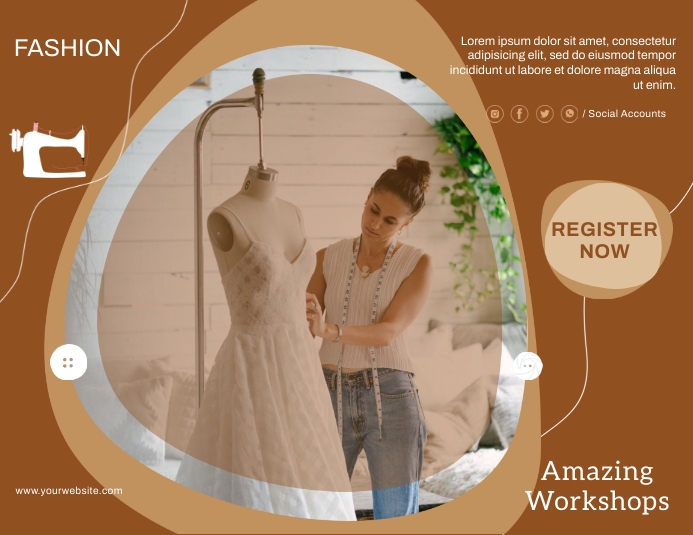 Couture Classes Flyer (US Letter) template