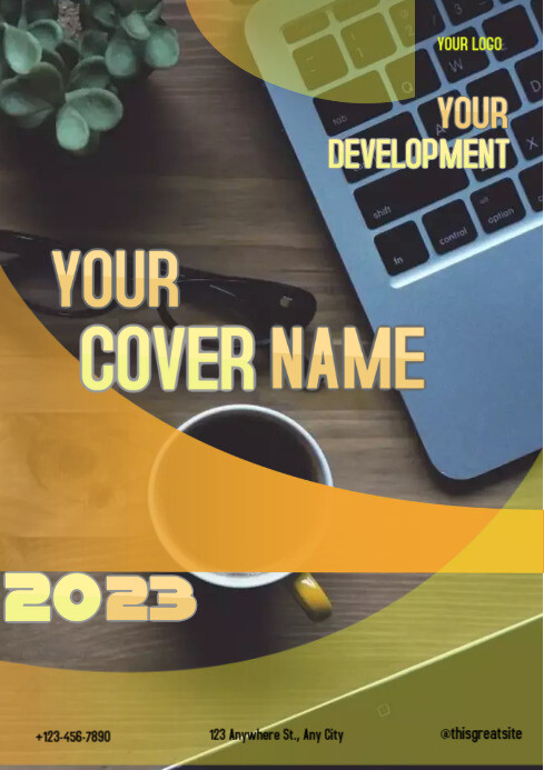 Simple Cover Page Basic Color Cover Page Simple Yellow Template | PosterMyWall