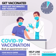 covid-19, covid-19 vaccine, vaccination Publicação no Instagram template