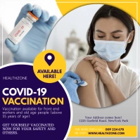 covid-19, covid-19 vaccine, vaccination Instagram-opslag template