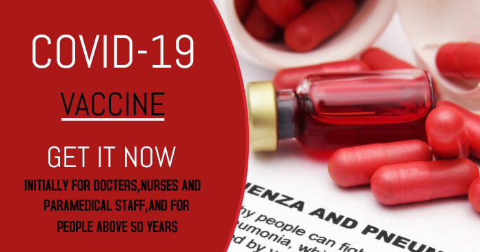 covid 19 , vaccine Imagem partilhada do Facebook template