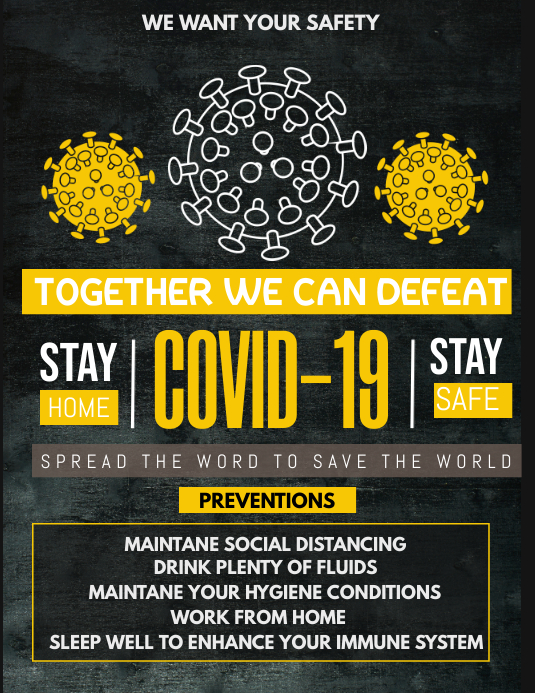 Covid 19 Awareness Flyer Corona Flyer Vorlage Postermywall