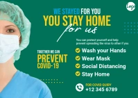 Covid-19 awarness Postcard ไปรษณียบัตร template