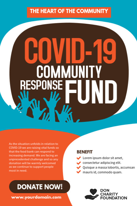Dana Tanggapan Komunitas Covid 19 Templat Postermywall