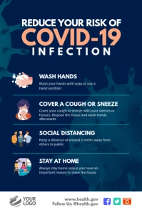 Covid-19 Corona Virus Awareness Poster template
