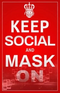 COVID-19 Coronavirus Social Distancing Mask Tabloide template