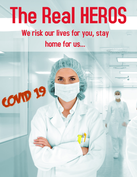 covid 19 Flyer (US Letter) template