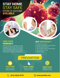 Covid-19 Flyer Template Рекламная листовка (US Letter)