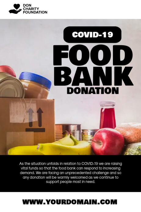 Covid 19 Food Bank Donation Template Postermywall