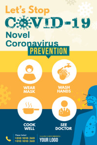 Covid 19 Corona Virus Prevention Poster Template Postermywall