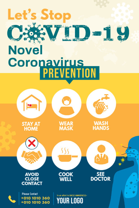 COVID-19 Prevention Poster Template | PosterMyWall