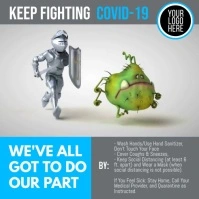 COVID 19 PREVENTION TIPS Quadrato (1:1) template