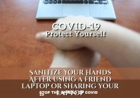 Covid-19 sanitize 17 A2 template