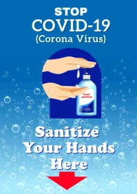 Covid-19 sanitize 2 A2 template