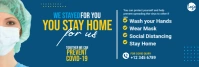 Covid-19 stay home banner template