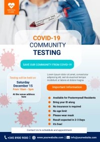 covid 19 testing A4 template