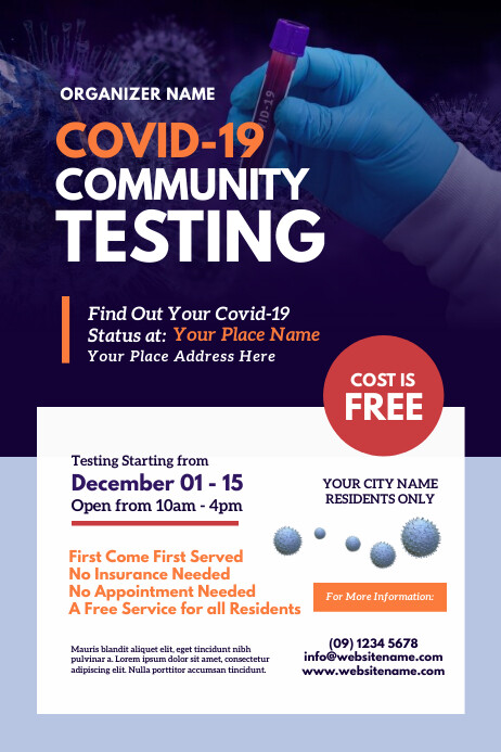 Testing Center Posters Covid-19 Testing Poster Template | PosterMyWall