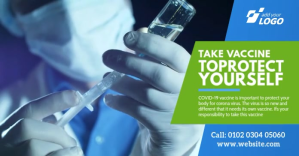 Covid-19 Vaccination ภาพที่แชร์บน Facebook template