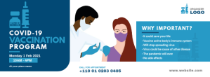 Covid-19 Vaccination Program Facebook-coverfoto template