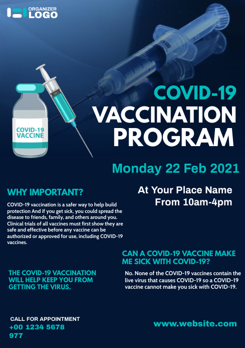 Covid-19 Vaccination Program A4 template