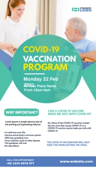 Covid-19 Vaccination Program Instagram 快拍 template
