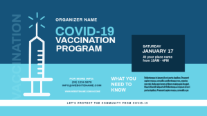 Covid-19 Vaccination Program Twitter Post template