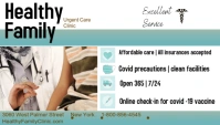 covid-19, vaccine, clinic flyer, hospital, health, medicine, salud Blog overskrift template