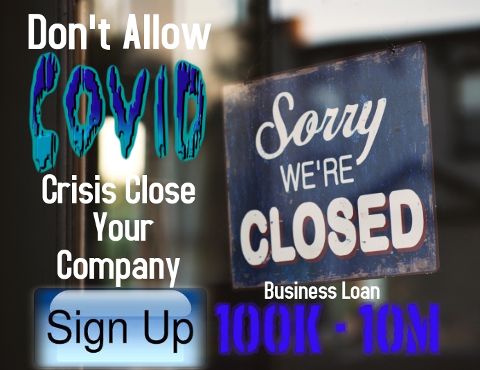 Covid - Crisis can Close Companies Flyer (Letter pang-US) template