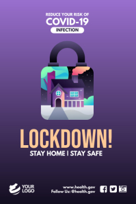 Covid Lockdown Awareness Poster template